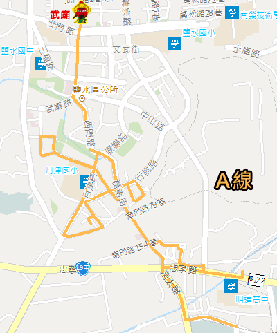 2017鹽水元宵迎蜂炮活動路線-A