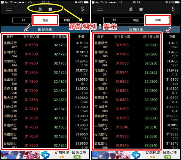 161121 台灣匯率通APP,匯率兌換, 最低點, 到價提醒,外幣兌換最划算 (3)