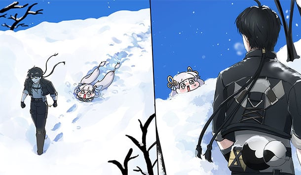 《鳴潮》今汐「雪地追夫」整整一年！作者更新週年插畫：汐汐終於追上漂泊者了