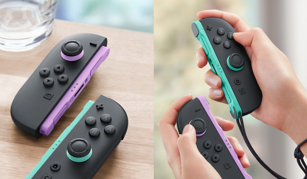 Joy-Con 2 磁吸式控制器粉嫩新色亮相！預定下月與《瑪利歐網球 狂熱》同步發售