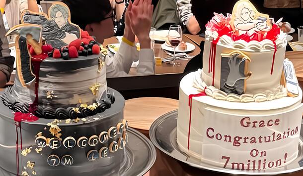 《惡靈古堡 安魂曲》銷量正式突破 700 萬！遊戲總監「中西晃史」曬出里昂、葛蕾斯慶功蛋糕