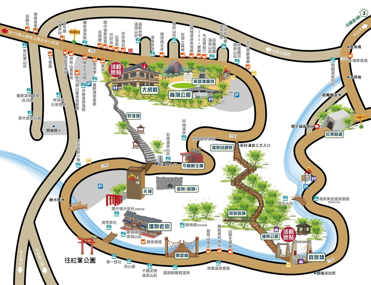 關子嶺溫泉地圖