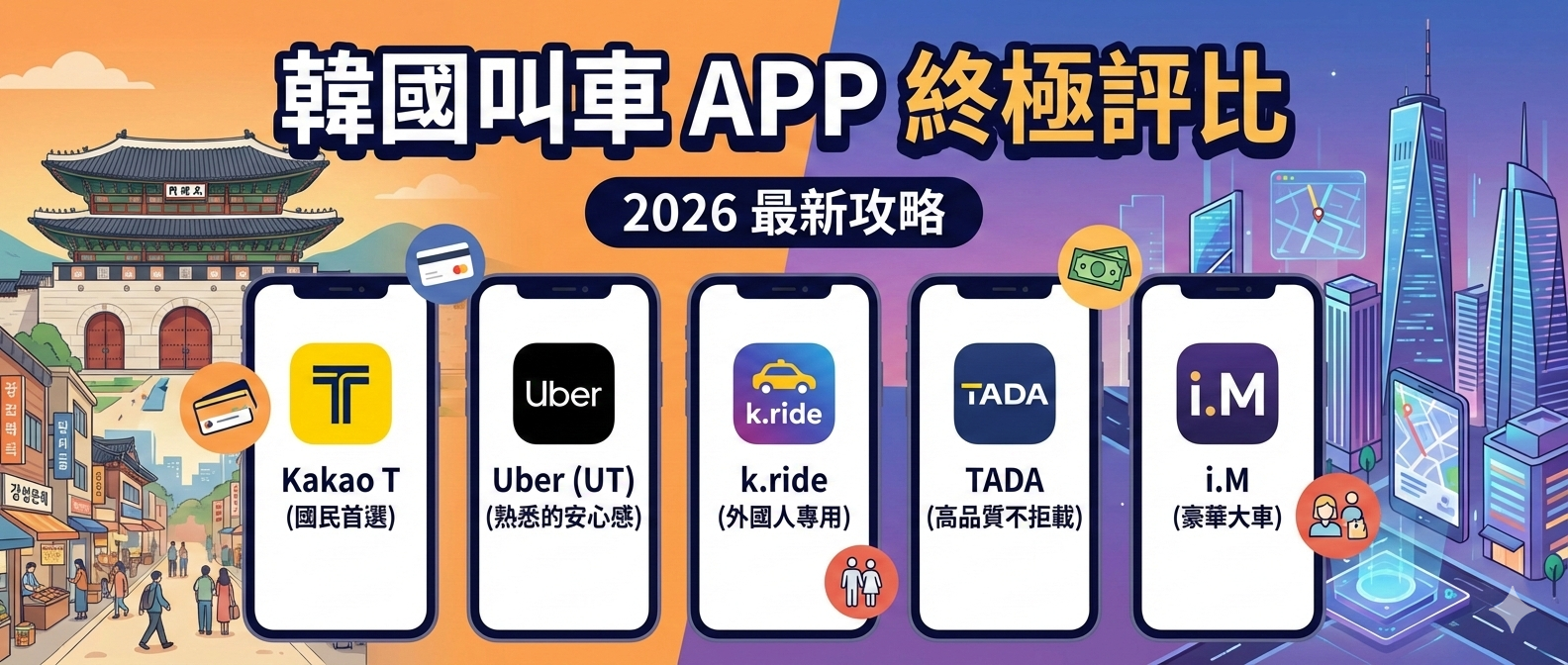韓國叫車APP-5款APP比較表.png