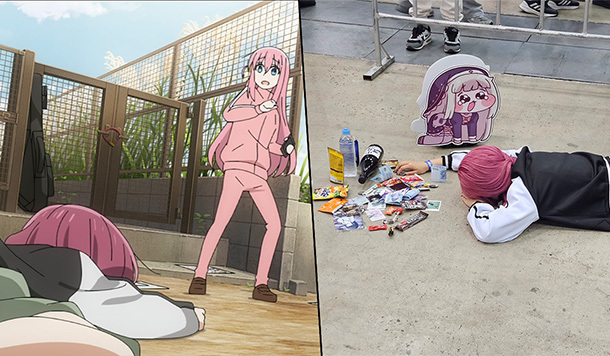 拍縮時拍到睡著！韓國《孤獨搖滾》廣井Coser醒來驚見身邊多了一堆供品