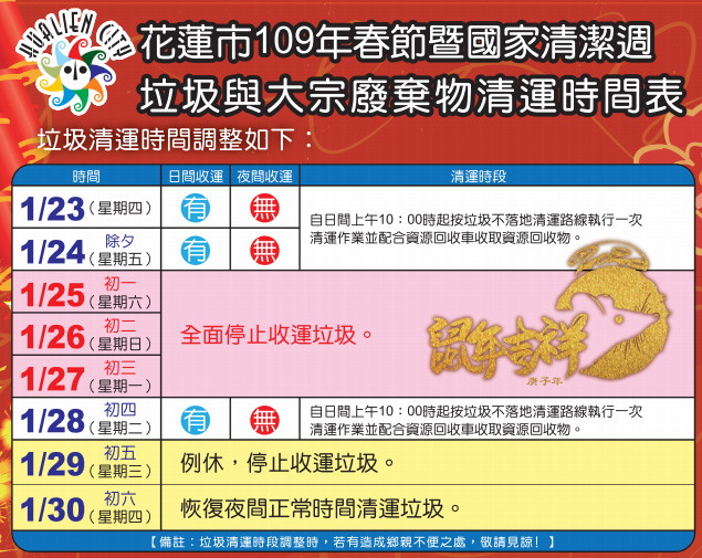 花蓮垃圾車時間查詢 Ks Photo