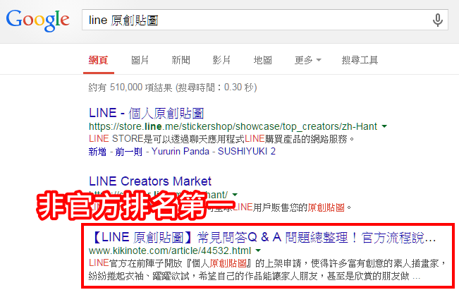 Google 搜尋排行榜第一名(非官方)-2-1